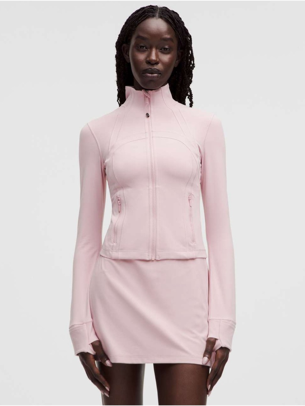 lululemon athletica Pale Pink Fitted Zip Jacket